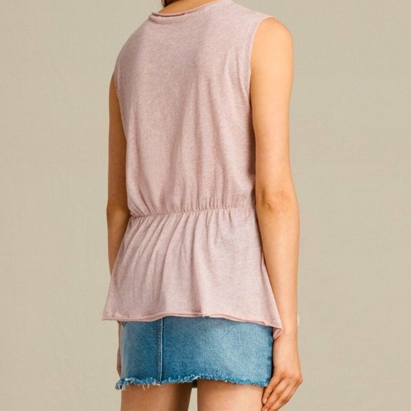 ALLSAINTS Pink Marl Waisty Feminine Romany Sleeveless Top Size XS New - Picture 2 of 15